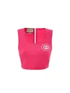 Gucci Cropped Top Fuchsia In Technical Fabric  In Pink