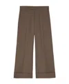 Gucci Wool Gabardine Trousers In Brown