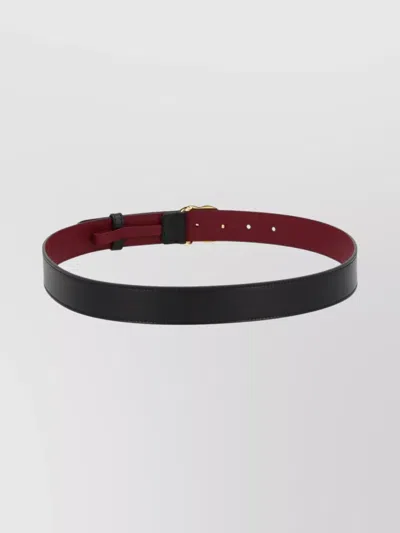 Gucci Cross Buckle Adjustable Reversible Belt In Black