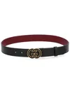 Gucci Interlocking G Buckle Leather Belt In Pattern