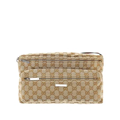 Gucci Crossbody Bag With Web Ribbon In Sand