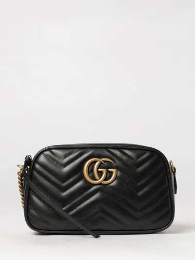 Gucci Gg Marmont Small Matelasse Leather Crossbody Camera Bag In Black