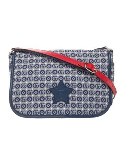 Pre-owned Gucci Kids' Crossbody Shoulder Bag In Blue