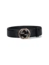Gucci 'blondie' Thin Belt In Black  