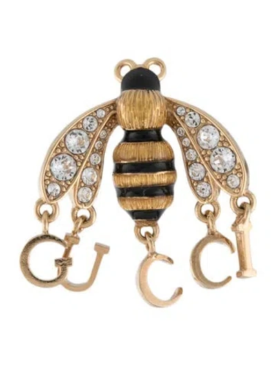 Pre-owned Gucci Crystal & Enamel Bee Single Earring