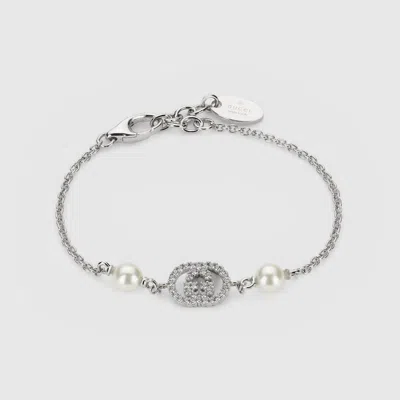 Gucci Crystal And Pearl Bracelet