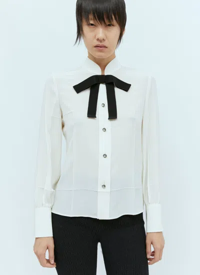 Gucci Crystal Buttons Shirt In White