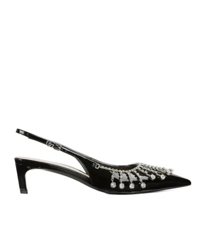 GUCCI RHINESTONE-EMBELLISHED PUMPS