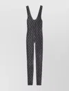 Gucci Crystal Chenille Sleeveless Jumpsuit Pattern In Black
