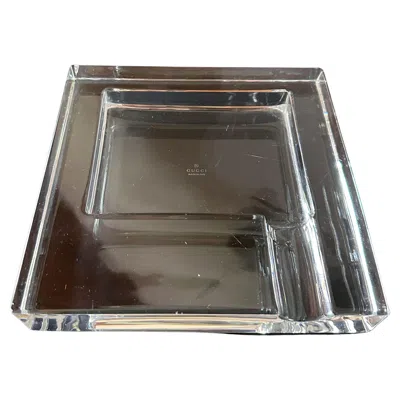 Pre-owned Gucci Crystal Cigar Ashtray In Gray