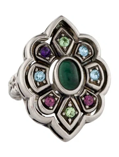 Pre-owned Gucci Crystal Cocktail Ring In Multi