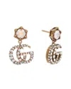 GUCCI GUCCI CRYSTAL DOUBLE G EARRINGS