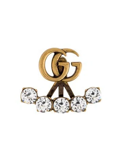 Pre-owned Gucci Crystal Double G Single Earring In Multi