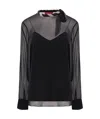 Gucci Women's Pussy-bow Silk Blouse Top In Black