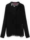 Gucci Bluse Mit Kristallen In Schwarz