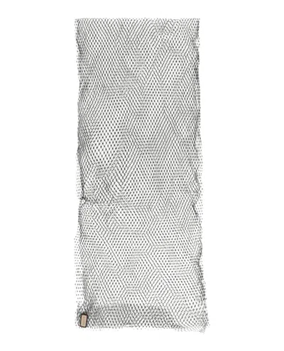 Gucci Crystal Embellished Fishnet Shawl In Neutral