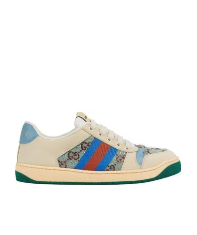 GUCCI CRYSTAL-EMBELLISHED GG SCREENER SNEAKERS