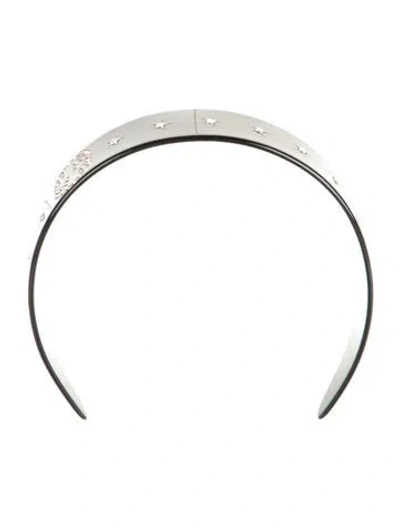 Pre-owned Gucci Crystal Embellished Headband In Black