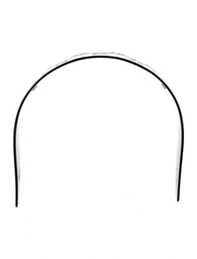 Pre-owned Gucci Crystal Embellished Headband In Black