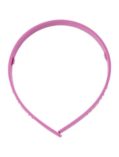 Pre-owned Gucci Crystal Embellished Headband In Pink
