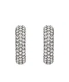 Gucci Crystal-embellished Hoop Ear Cuffs In Gray