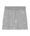 Gucci Crystal-embellished Interlocking G-logo Miniskirt In Gray