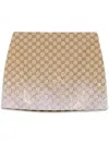 Gucci Crystal-embellished Mini Skirt In Brown