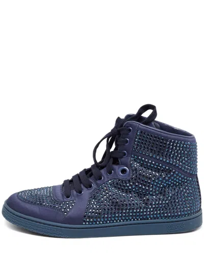 Pre-owned Gucci Crystal-embellished Sneakers