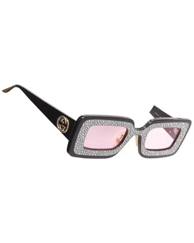 Pre-owned Gucci Crystal Frame Rectangular Sunglasses (authentic Pre-loved)