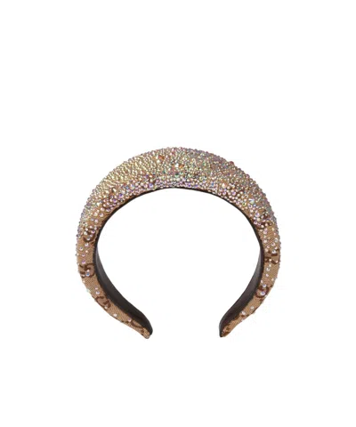 Gucci Crystal Gg Canvas Hair Band In Multicolor
