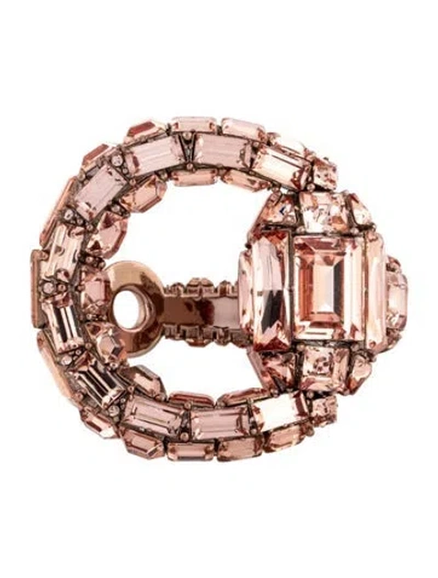 Pre-owned Gucci Crystal Horsebit Cuff, 6" In Multi