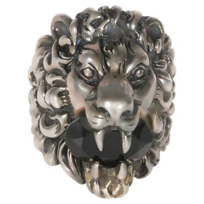 Pre-owned Gucci Crystal Lion Head Ring In Multiple