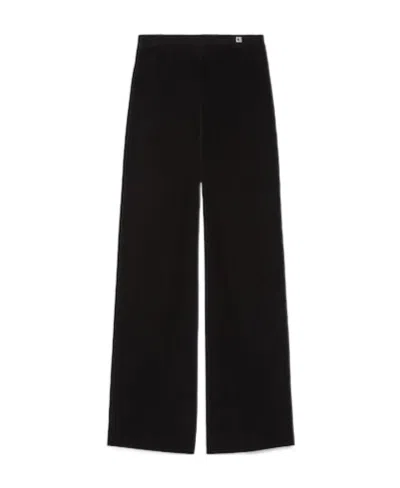 Gucci Crystal Logo Plaque Trousers In Black