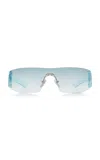 Gucci Crystal Mask-frame Sunglasses In Blue
