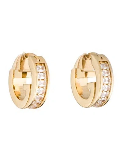 Pre-owned Gucci Crystal Mini Hoop Earrings In Multi
