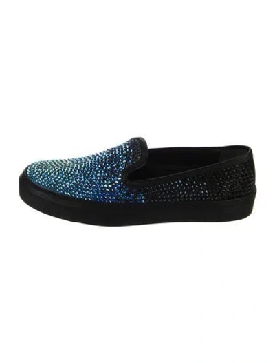 Pre-owned Gucci Crystal Patterned Loafers In Multi