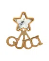 Gucci Crystal Star Logo Single Earring (authentic Pre-loved) In Gold
