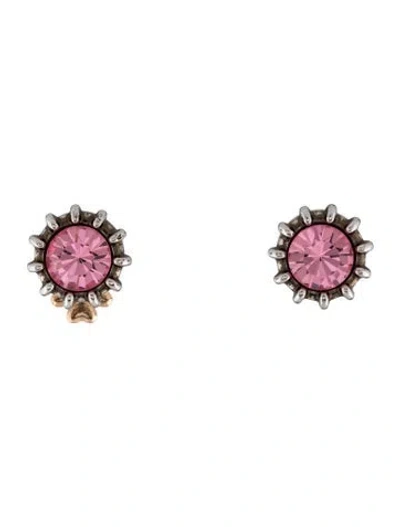 Pre-owned Gucci Crystal Stud Earrings In Multi