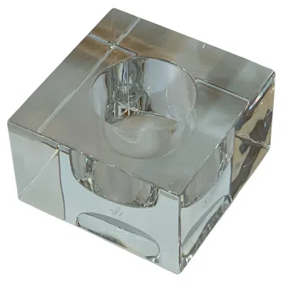 Pre-owned Gucci Crystal Votive Candle Holder In Gray