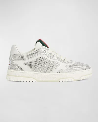 GUCCI CRYSTAL WEB LOW-TOP SNEAKERS