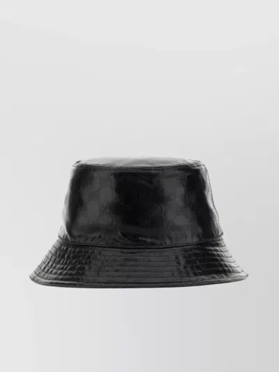 Gucci Crystal Wide Brim Bucket Hat In Black