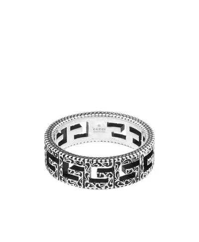 Gucci Cube Ring In Silver