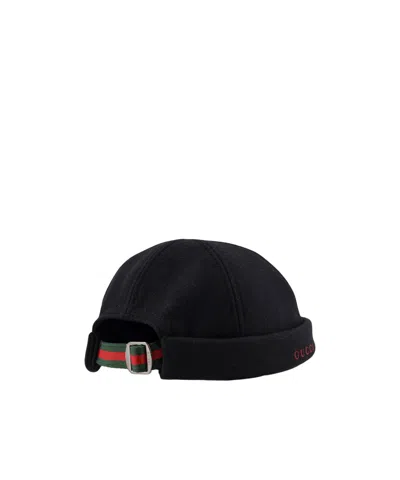 Gucci Cuffed Hat In Black