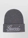 Gucci Cuffed Knit Hat Sizes S-m-l In Grey