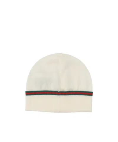 Gucci Cuffed Knitted Hat In White