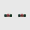 Gucci Cufflinks With Web Detail In Green
