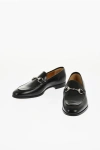 Gucci Cuir Sole Leather Loafers With Morset In Black