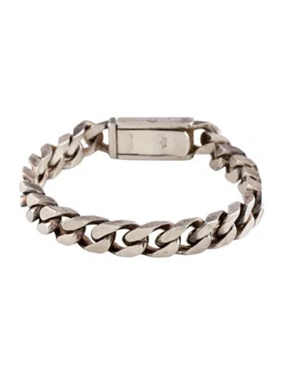 Pre-owned Gucci Curb Link Bracelet, 6.75" In Multi