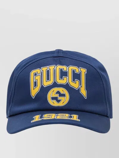 Gucci Curved Brim Structured Baseball Hat Design In Black