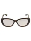 Gucci Curved Square Logo Lens Frame In Brown